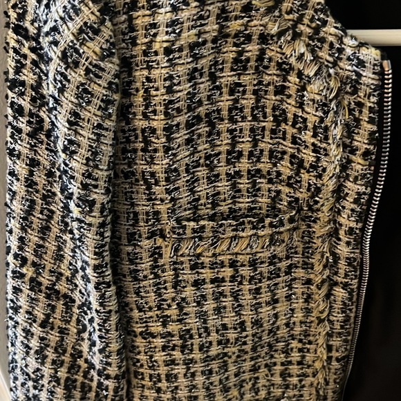 Ann Taylor bomber style tweed blazer - Picture 2 of 5